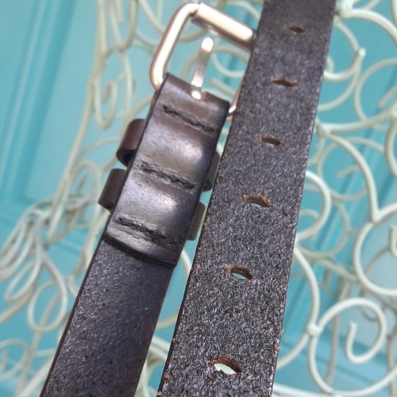 Genuine Leather Belt Metal Studded Silver Studs Grommets Rivets Goth Medieval. T - Picture 9 of 12
